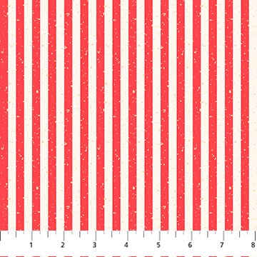 Under the Big Top - Big Top Strip - Red and cream 10506-24