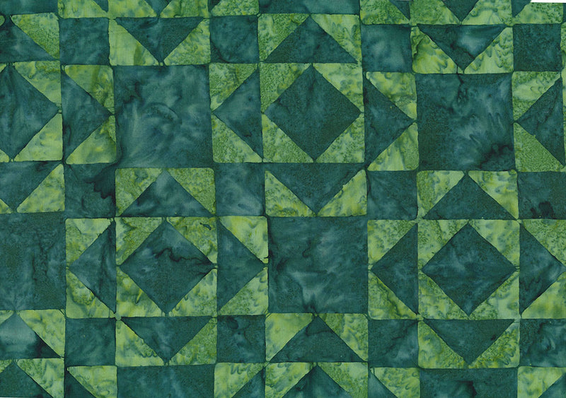 Quilt Block 2 Batik Wide Backing 108" Artichoke B82201-77