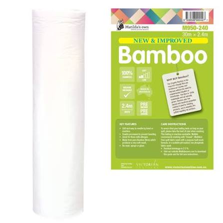 Matilda's Own (Australia) 100% Bamboo Batting Low Loft Scrim Free Natural Colour