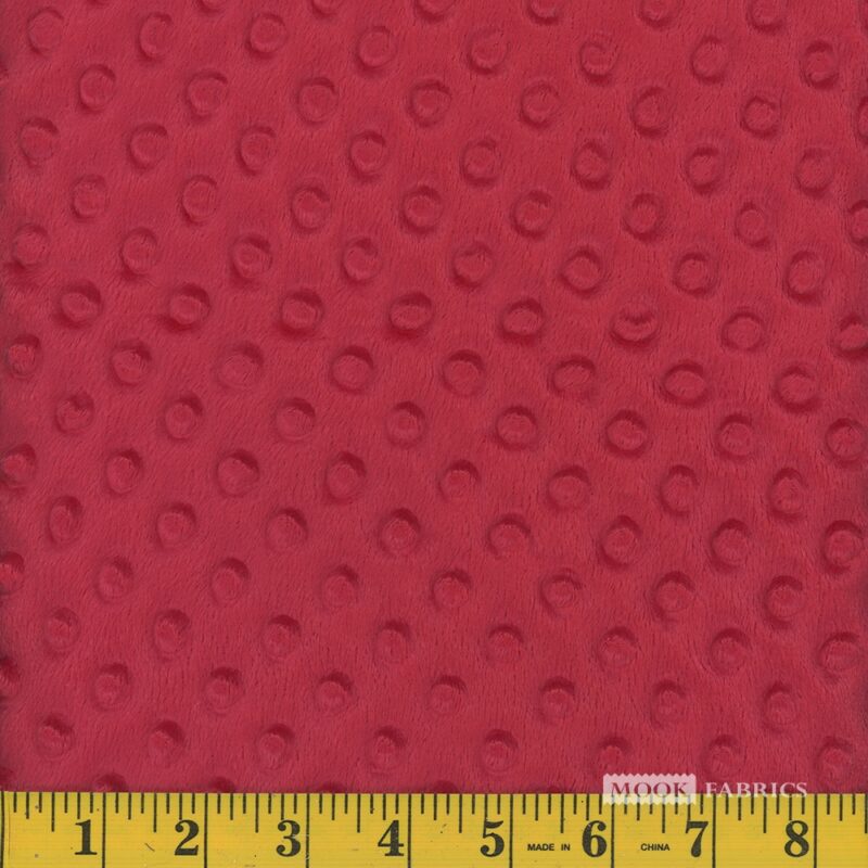 60" Softee Dot Solid fleece Red