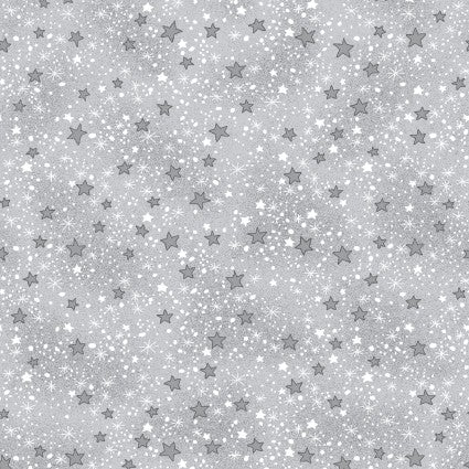 Comfy Flannel - Stars Gray Yardage - 9831-99