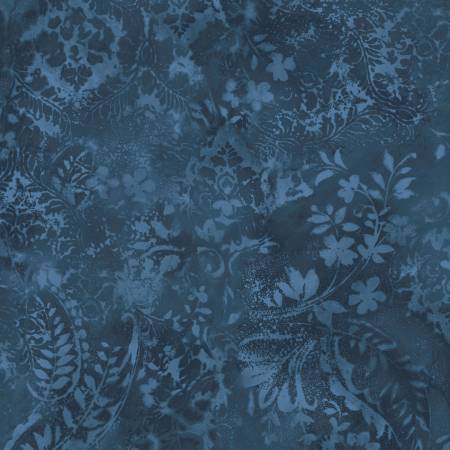 Deep Blue Vintage Damask 108in Wide Back # QBD105M-B