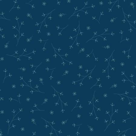 Navy Pretty Petals 108in Wide Back # QBD210M-N