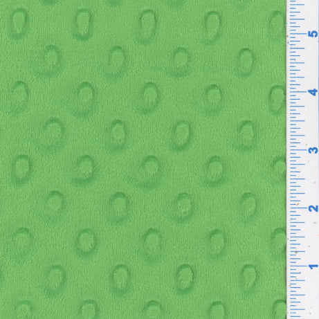 60" Softee Dot Solid fleece apple green