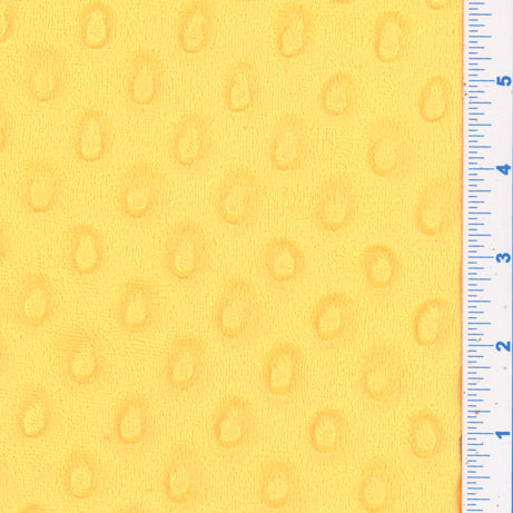 60" Softee Dot Solid fleece Banana yellow