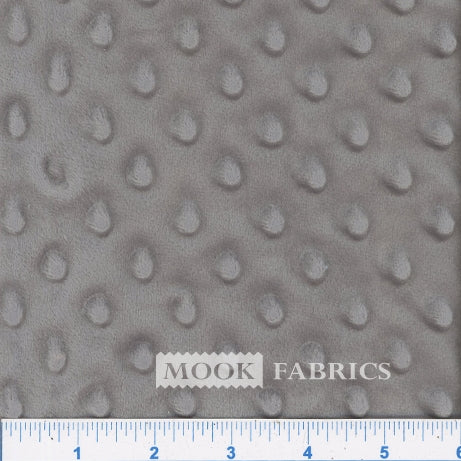 60" Softee Dot Solid fleece Grey