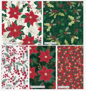 Holly & Poinsettia Fat Quarter Bundle