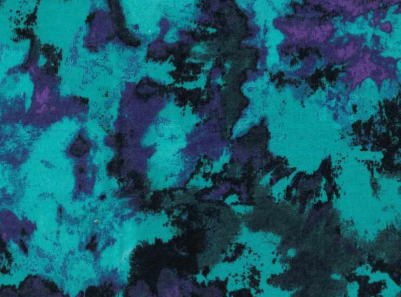 Tie Dye, FLANNEL aqua blue with multi 1804-7704