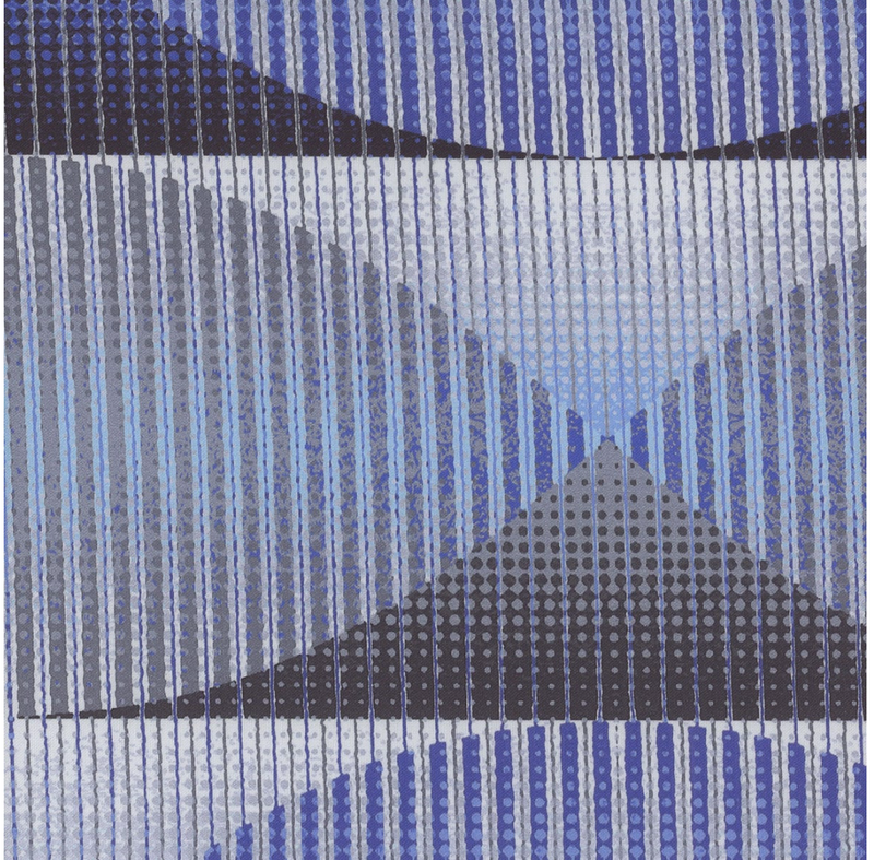 Twisted Ribbons 108" wide by Henry Glass 3340W-90 Gray / blue