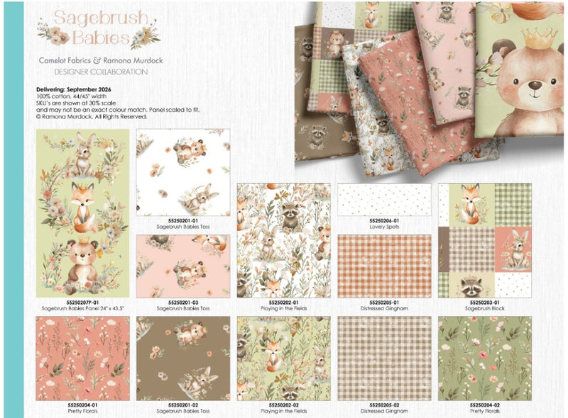Sagebrush Babies Collection 10in Squares 55250206SQU , 42pcs/bundle