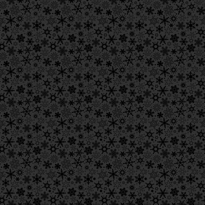 BASICALLY BLACK AND WHITE - SNOWFLAKE IN Black METALLIC BY PATRICK LOSE 10011-99