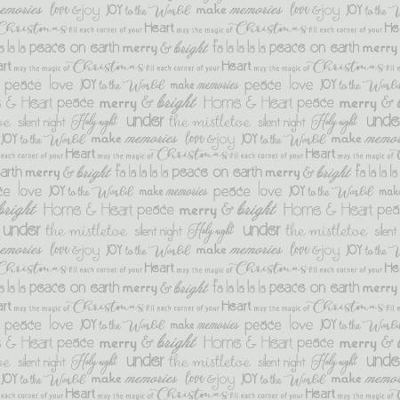 Christmas Merry & Bright Words  light grey# 10329B-08