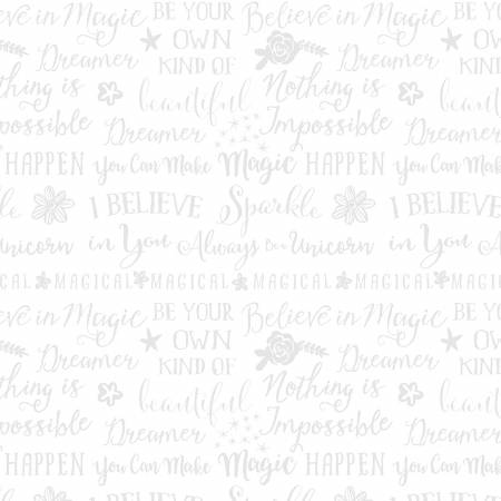 White on White Dreamers Words # 13412PB-09