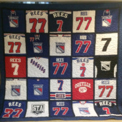 Hockey Jersey Quilt 25 blocks
