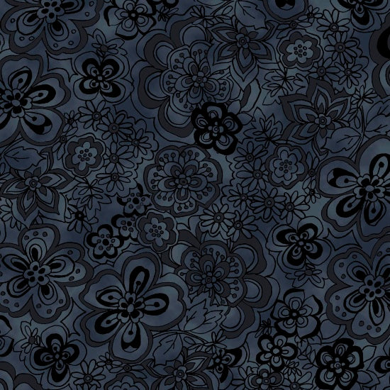 Isadora 108" Wide Backing by Blank Quilting 6939-Black