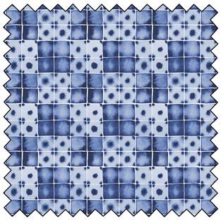 Indigo Shibori Tiles - BLUE  44" from Quilt Source -  CAM55200106-01