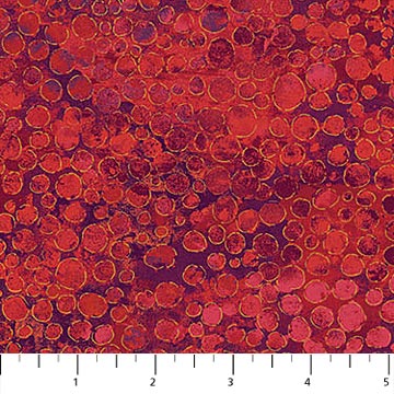 Shimmer Wide Backing -River Rock by Northcott Studio b22991 -Red B22991-26