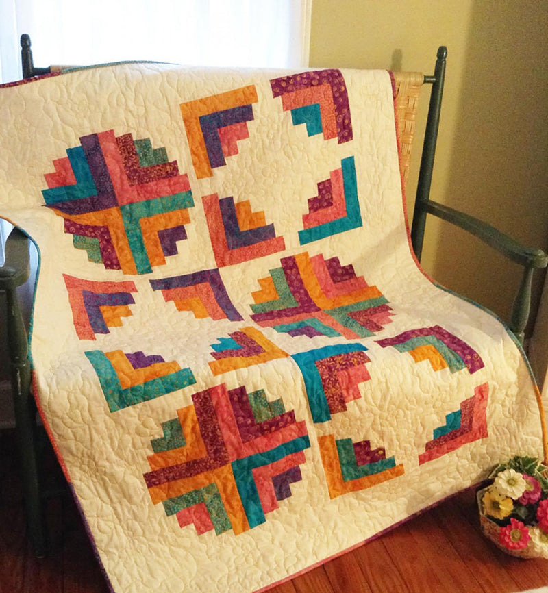 Creative Grids Curvy Log Cabin Trim Tool 6in Finished Blocks Quilt Ruler # CGRJAW6