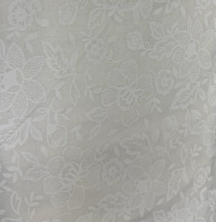 Westrade Textiles 108" Cotton Wide Back Floral White r18100-1