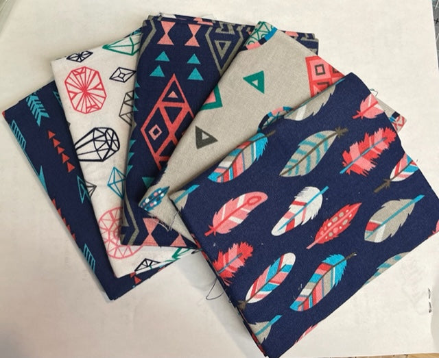 What A Gem 5 pcs fat Quarter bundle by Emma and Mila Stax