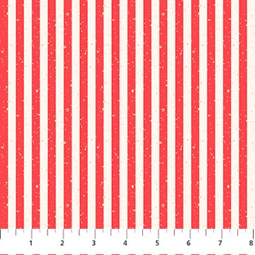 Under the Big Top - Big Top Strip - Red and cream 10506-24