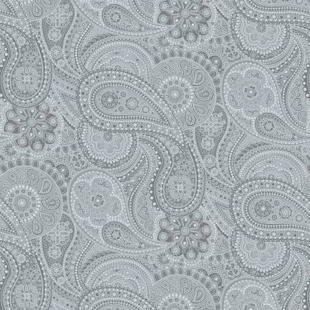 Large Paisley 108in Wideback # 1181W-90 Gray