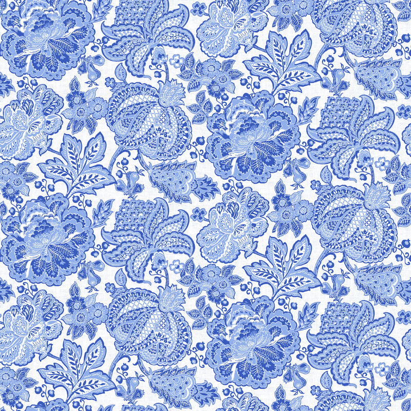 Delft Dynasty  by Northcott - Dark Blue Jacobean Trail 28355-10