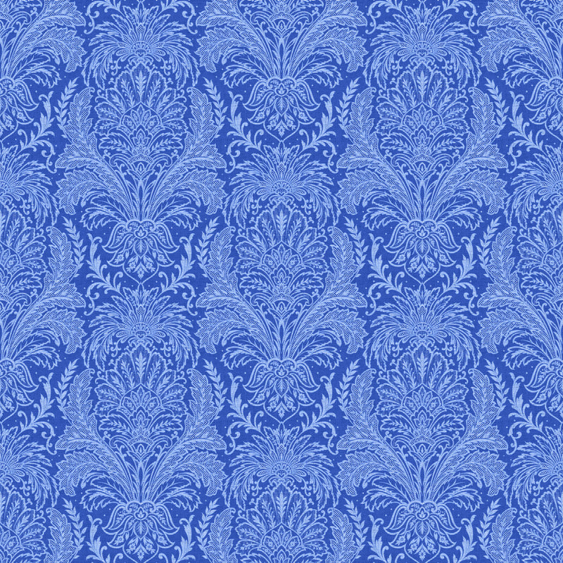 Delft Dynasty  by Northcott- Medium Blue Damask 28356-44