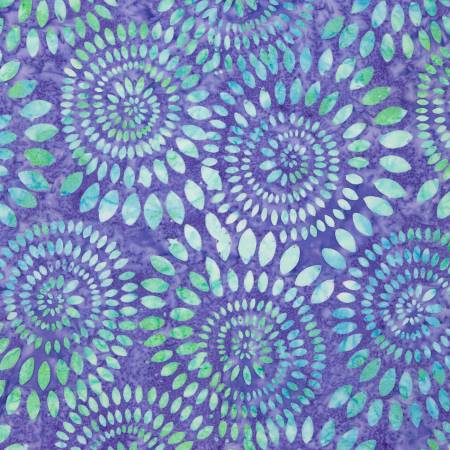 Batiks Tjaps Dahlias 3yd Package 108in Wideback Lilac Mint