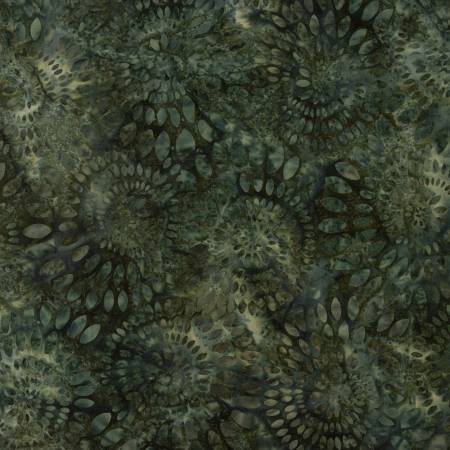 Batiks Tjaps Dahlias 3yd Package 108in Wideback Forest Green