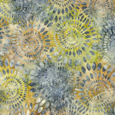 Batiks Tjaps Dahlias 3yd Package 108in Wideback Pistachio