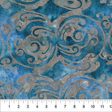 CUBISM BLUE TAUPE by Banyan Batiks 80441-44