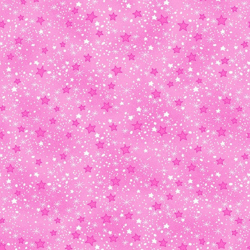 AE Nathan 45" Comfy Flannel Prints - Pink Mini Stars Flannel # 9831AE-22