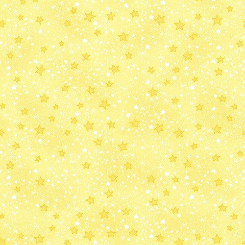 AE Nathan 45" Comfy Flannel Prints - YellowMini Stars Flannel # 9831AE-44