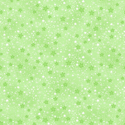 AE Nathan 45" Comfy Flannel Prints - Green Mini Stars Flannel # 9831AE-66