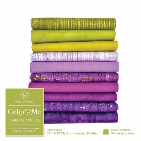 Color Me Lavender Fields, Fat Quarter 10pcs/bundle # COLMFATQ-4