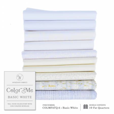 Color Me Basic White, Fat Quarter 10pcs/bundle # COLMFATQ-6