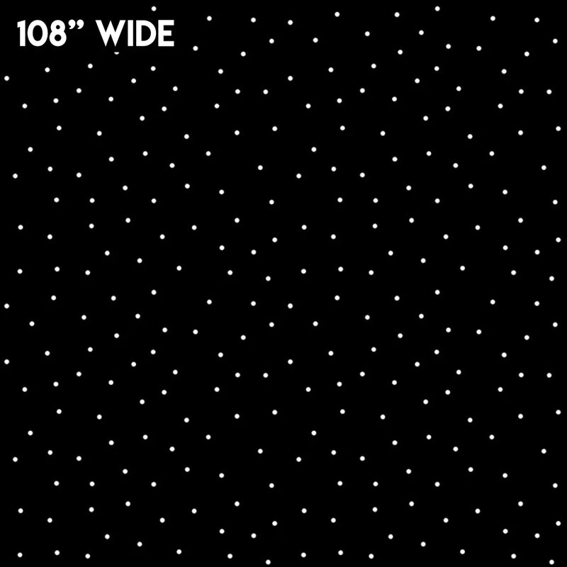 108" Kimberbell Quilt Backs - Small Dot Black | MASQBD214-J
