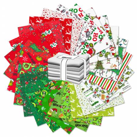 How the Grinch Stole Christmas Fat Quarter Bundles 25pcs # FQ-2147-25