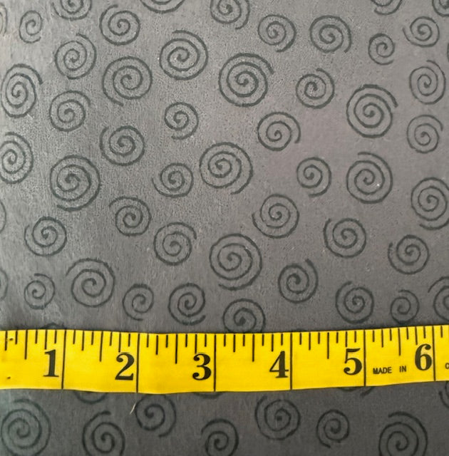 Spirals  110in Flannel Quilt Back by Westrade RI-9028-3 dark grey