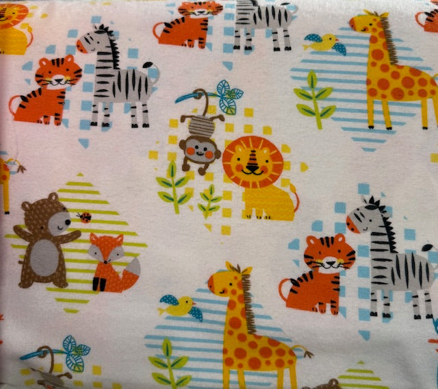 Animal Friends Flannel white multi 1775-9688