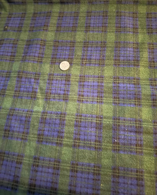 Tartan Plaid Flannel - Green with blue 1685-0471