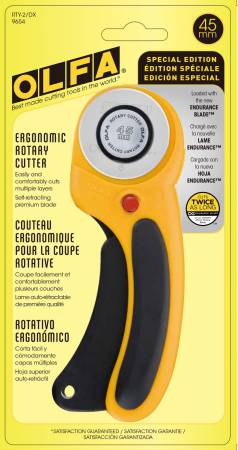 45mm Ergonomic Rotary Cutter by Olfa Magenta, yellow or blue# RTY-2DX-MAG