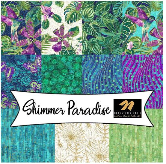 Shimmer Paradise 2.5" Pre-Cut Jelly Roll by Northcott - SPARAD40-10