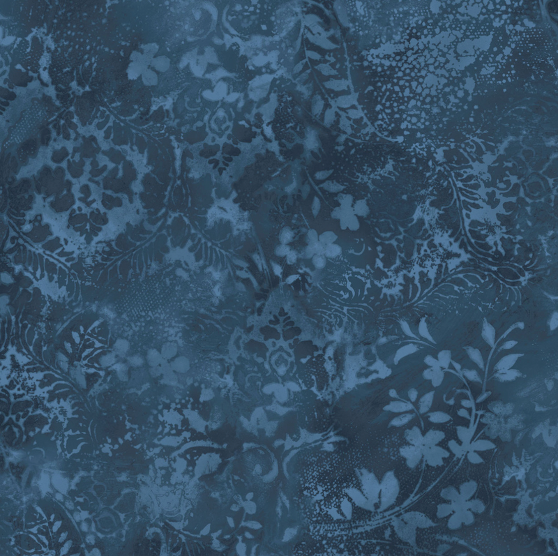 Vintage Damask  108" Wide Backing  MASQBD105-B Deep Blue