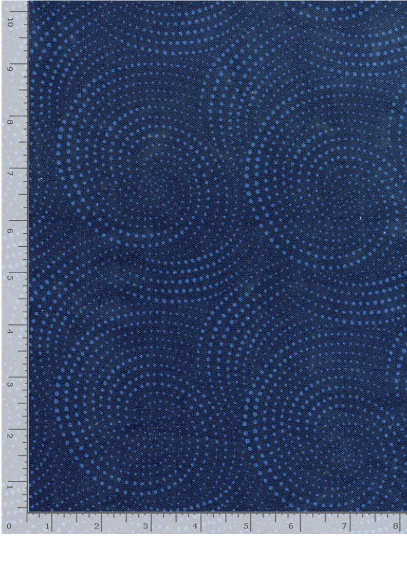 108" Dotted Spirals - Blue by Timeless Treasures XINK-C8737 navy