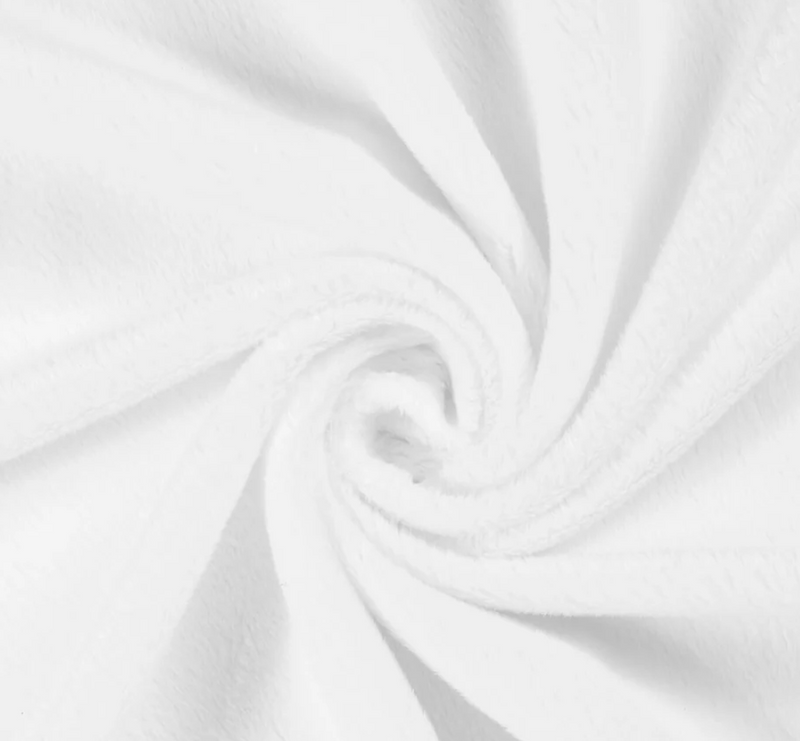 90" Smooth Minkie Fleece white