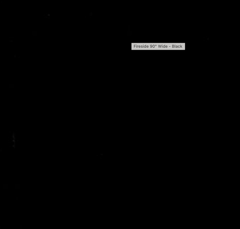 Fireside 90″ Wide – Black 9002w90-15