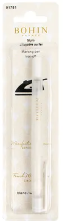 Bohin White Iron Off Marking Pen #91781