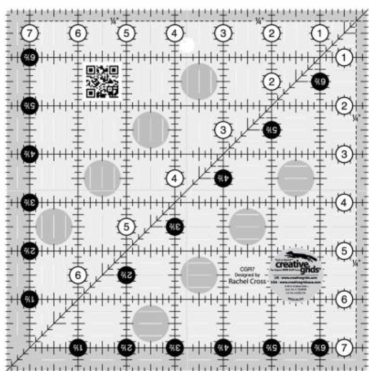 Creative Grids Quilt Ruler 7-1/2in Square CGR7